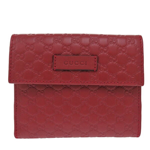 Gucci Guccissima Leather Red Bifold Wallet